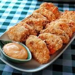 cold chicken wings breaded in the oven