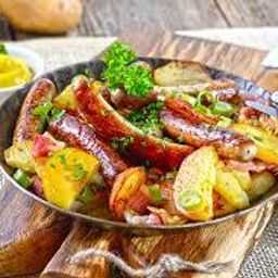cold pepperoni sausage au gratin with potatoes