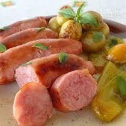 Linguiça Toscana Friato Assada com Batatas