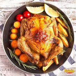 pollo asado frío con patatas