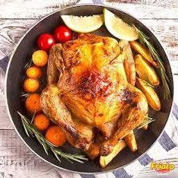 roast cold chicken with potatoes