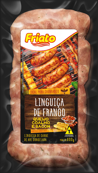 Linguiça de Frango com Queijo Coalho e Bacon
