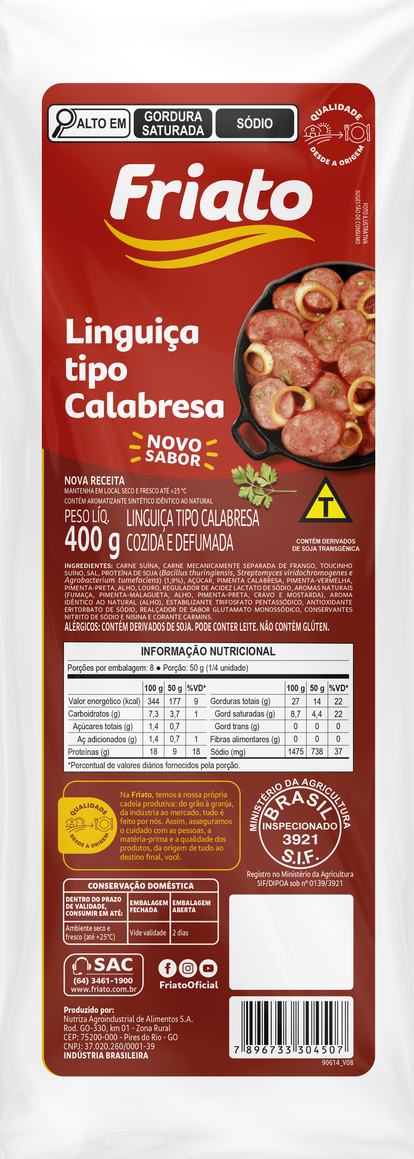 Linguiça tipo Calabresa (400g)